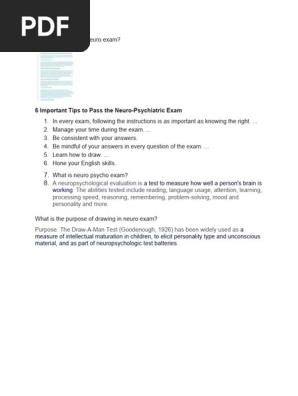 iq and neuro exam tips