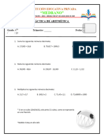 PRACTICA ARITMETICA 4TO Noviembre 13