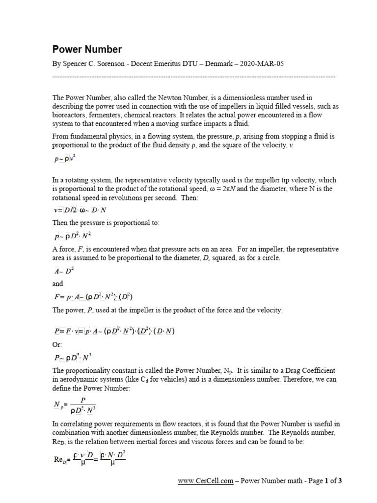 Understanding Power Number in Fluid Mechanics | PDF | Reynolds Number ...