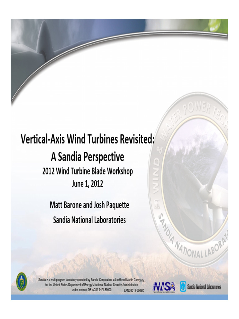 Vertical Axis Wind Turbines Revised | PDF | Wind Turbine | Offshore ...