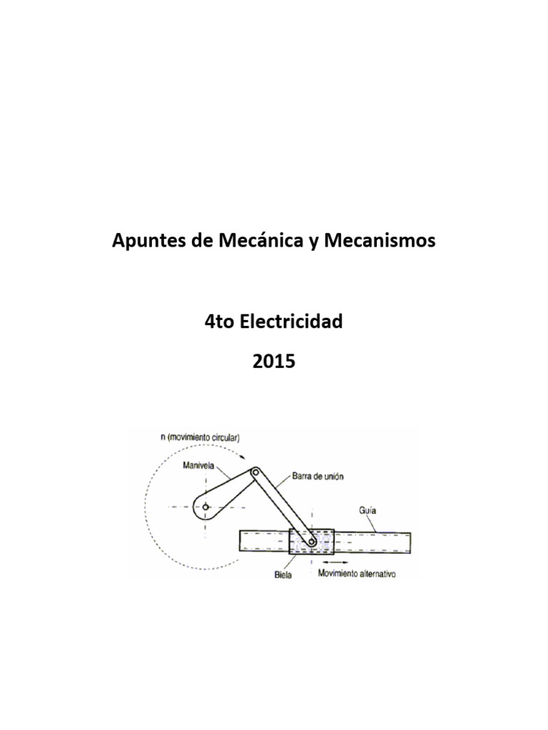 Apuntes De Mecánica Y Mecanismos Pdf Fuerza Vector Euclidiano
