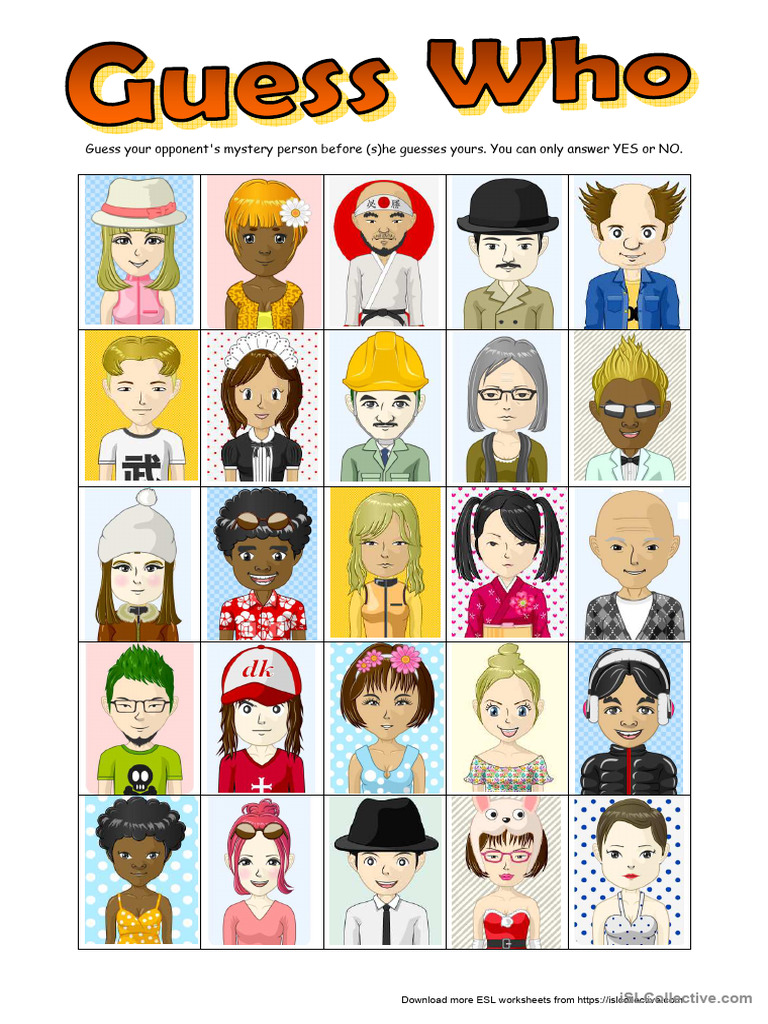 Guess Who With 25 Characters | PDF | Fashion Accessories | Softlines