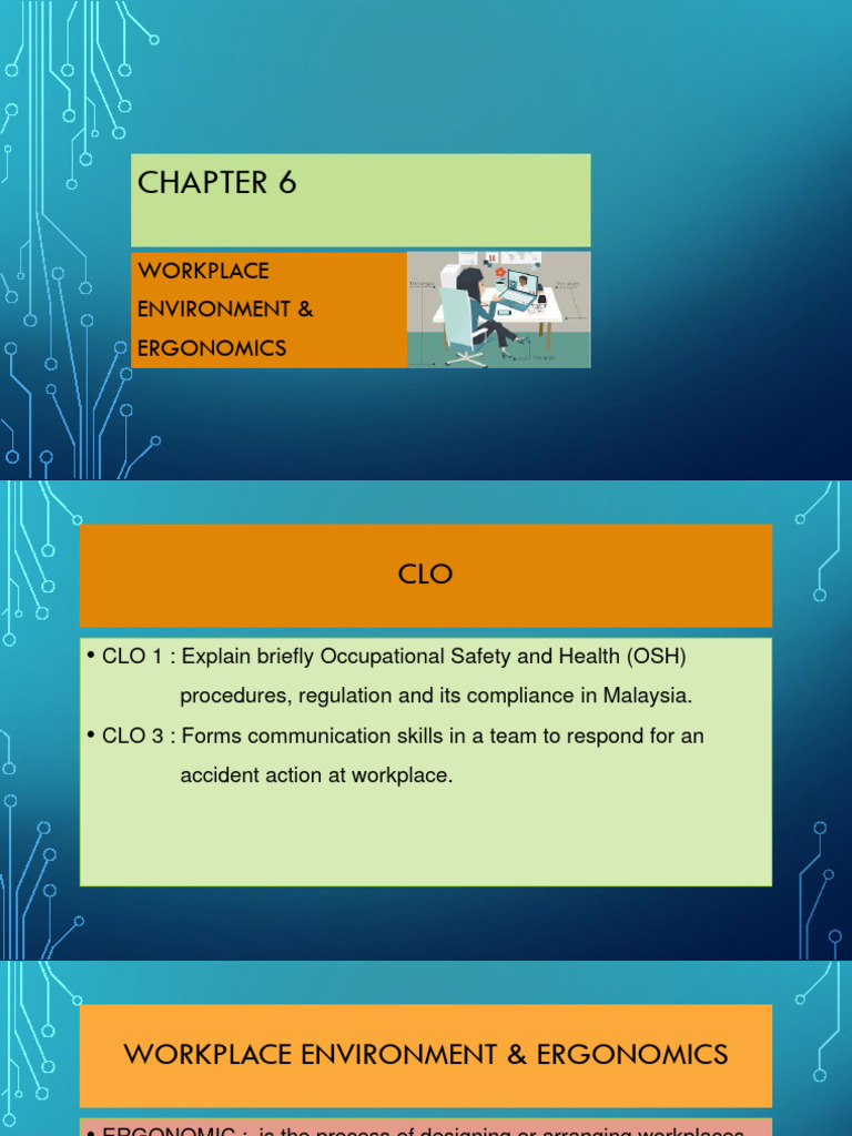 CHAPTER 6 Workplace Environment and Ergonomics | PDF | Human Factors ...