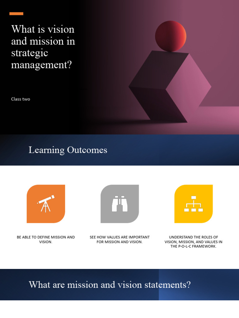 Defining Mission and Vision in Strategy | PDF | Strategic Management | Goal