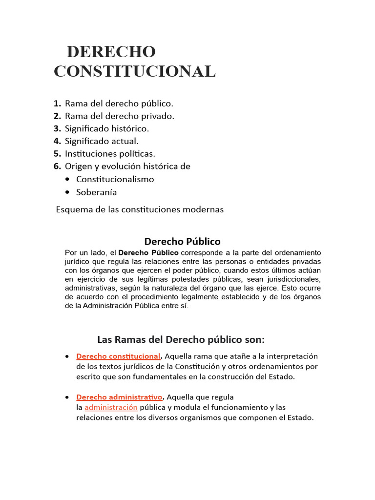 Derecho Constitucional y Público | PDF | Ley Pública | Estado (política)