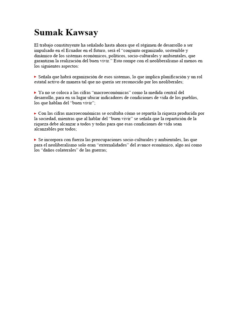 Sumak Kawsay PDF