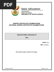 English HL P2 May-June 2023