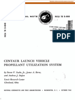 Centaur Launch Vehicle Propellant Utilization System: Nasa Technical Note