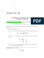 Lecture No. 04: Classification of Second Order PDE (A Topic of Unit II)