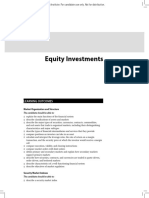 Equity Investments: Learning Outcomes
