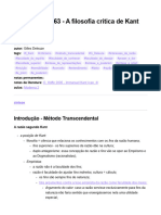 G. Deleuze 1963 - A Filosofia Critica de Kant (Introdução) - Fichamento