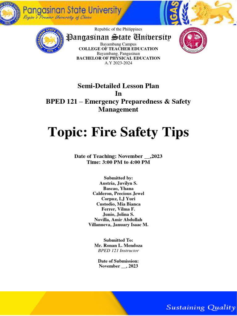 SDLP Fire Safety Tips PDF Fires Combustion