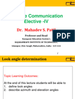 Satellite Communication Elective - IV: Dr. Mahadev S. Patil