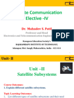 Satellite Communication Elective - IV: Dr. Mahadev S. Patil