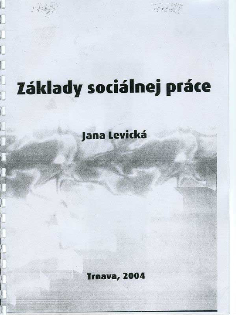 Levicka Základy Sociálnej Práce | PDF
