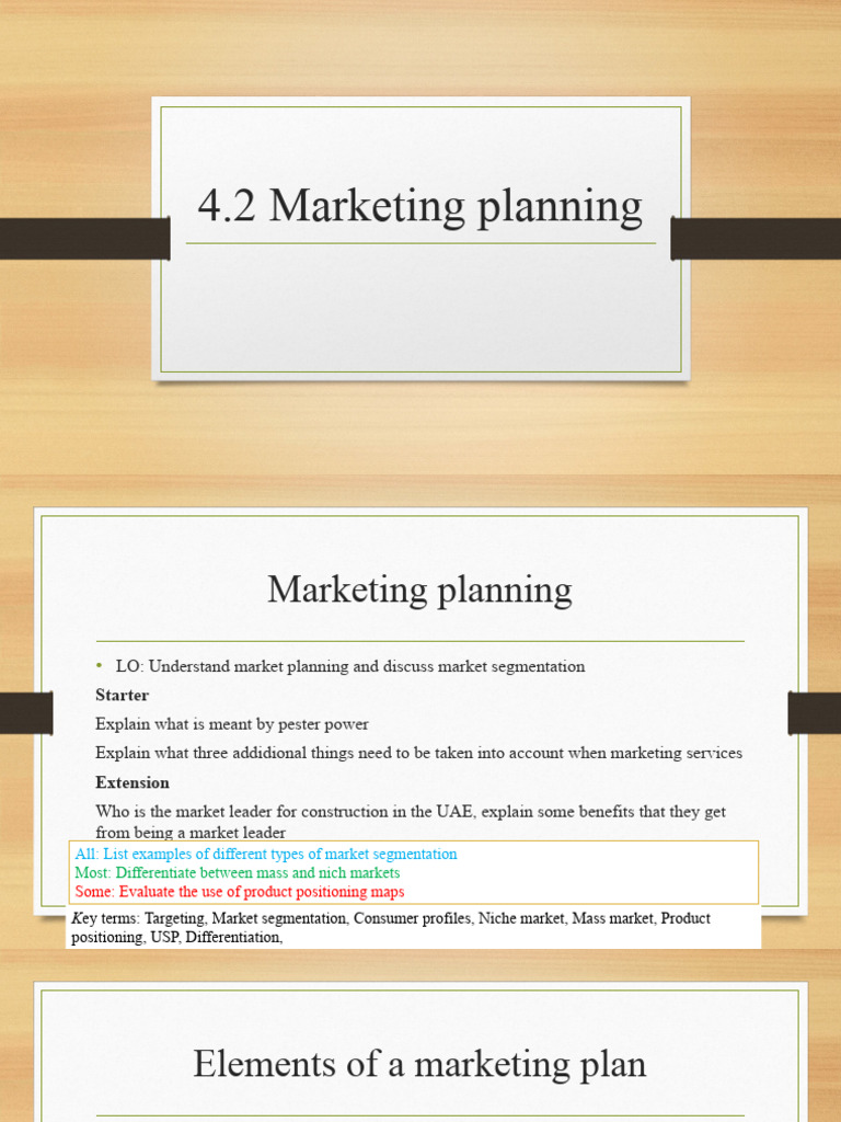 Marketing Planning and Segmentation Guide | PDF | Marketing | Market ...