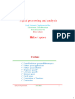 Signal Processing Analysis Chapter I Hilbert Space