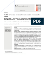 Análisis de 4 Escalas de Valoración de La Sedación en El Paciente Critico