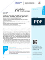 Rethinking The Early Intubation Paradigm of COVID-19 Time To Change Gears