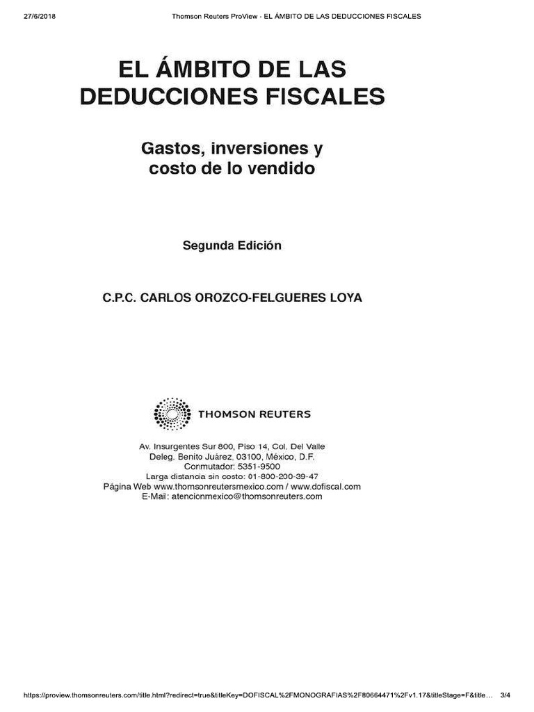 El Ámbito de Las Deducciones Fiscales | PDF