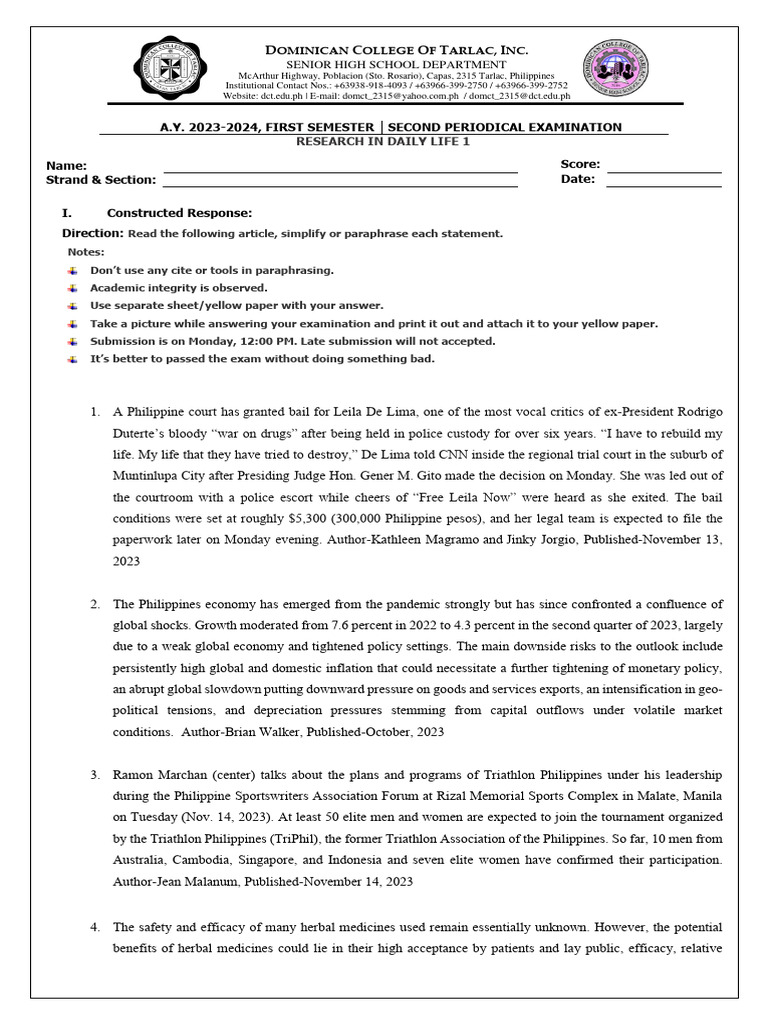 Practical research 1 second periodical exam pdf asia pacific