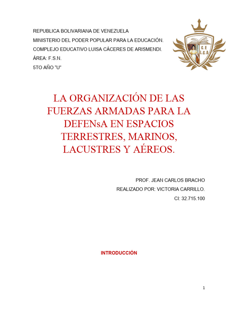 Estructura y Rol de la FANB en Venezuela | PDF | Venezuela | Gobierno