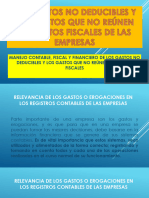 Manejo Contable y Fiscal de Los Gastos No Deducibles y Los Que No Reúnen Requisitos Fiscales