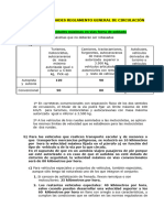 Anexo Velocidades Reglamento General de Circulación