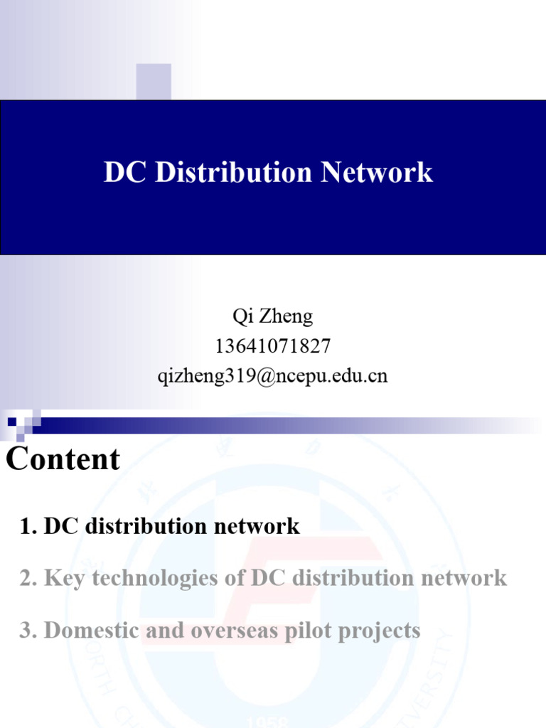 DC Distribution Networks PDF Electric Power Transmission Electric