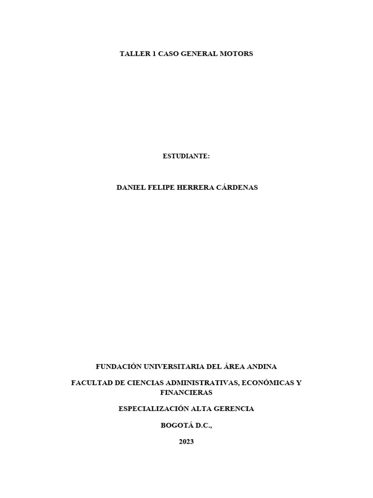 Caso General Motor | Cadena De Suministro | Business