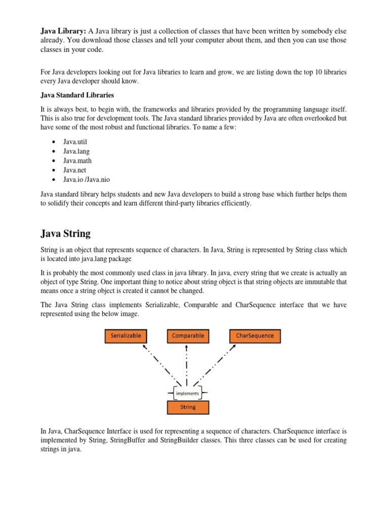 JAVA Library | PDF | Regular Expression | Class (Computer Programming)