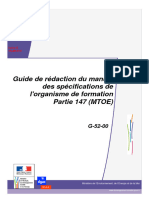 Guide de Redaction Du Manuel Des Specifications de L'organisme de Formation Partie 147 (Mtoe)