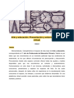 Clase 0 en PDF - Arte y Educación. Presentación y Entornos Del Aula Virtual.