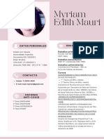 Curriculum Vitae de Myriam Edith Mauri