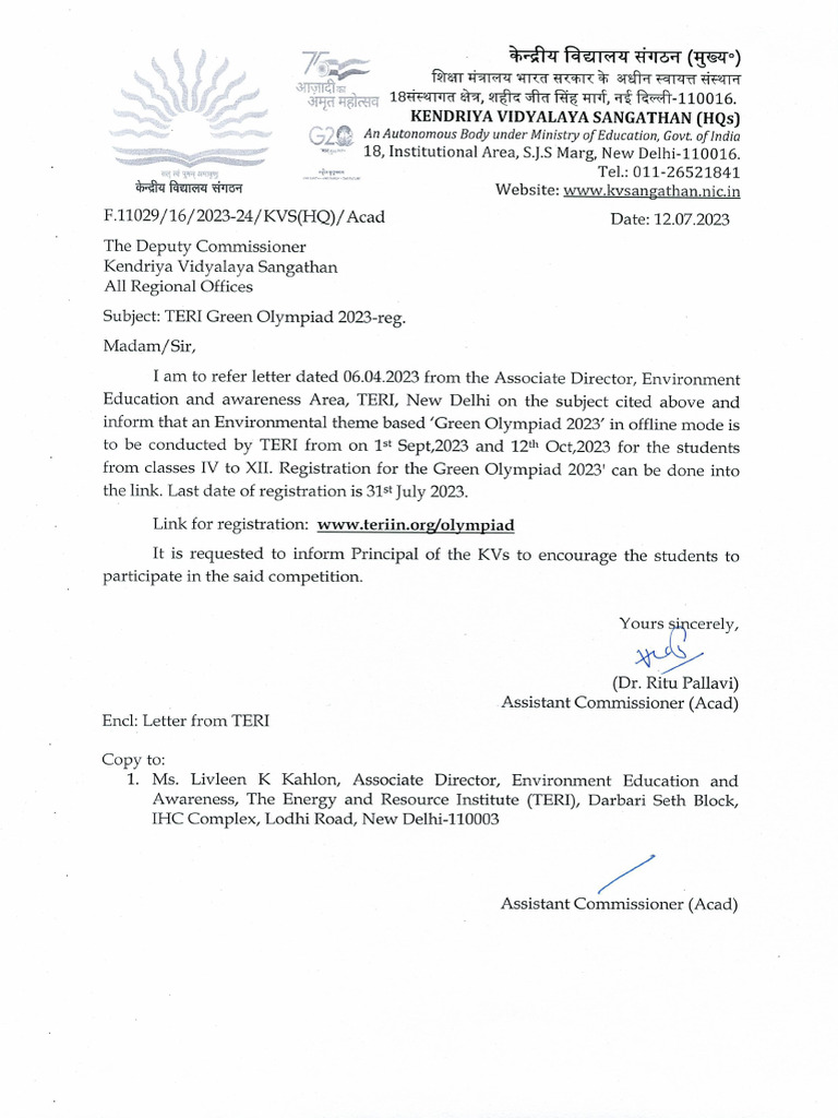 TERI Green Olympiad 2023Reg PDF