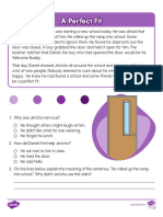 Second Grade A Perfect Fit Reading Passage Comprehension Activity