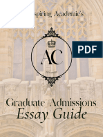 Graduate Admissions Essay Guide