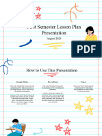 Doodle Fun Illustrative First Semester Lesson Plan Presentation