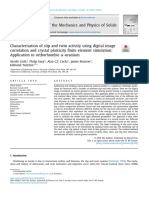 Artigo - Characterisation of Slip and Twin Activity Using Digital Image