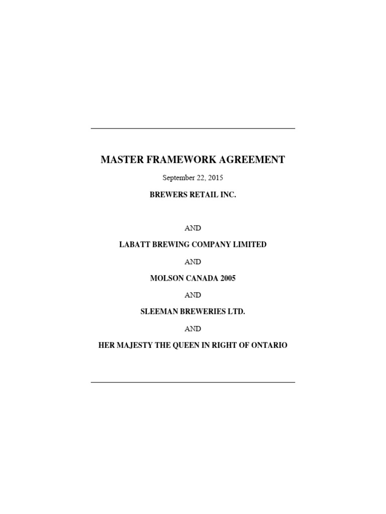Master framework agreement download free pdf brewery justice