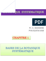 BOTANIQUE Chap 1 Basse de La Botanique Systématique 2022