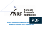 DSI NRF Postgraduate Scholarship Framework For 2023 Funding 26 April 20...