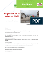 Gestion de La Crise en Haïti Rur@Lites 3 2013