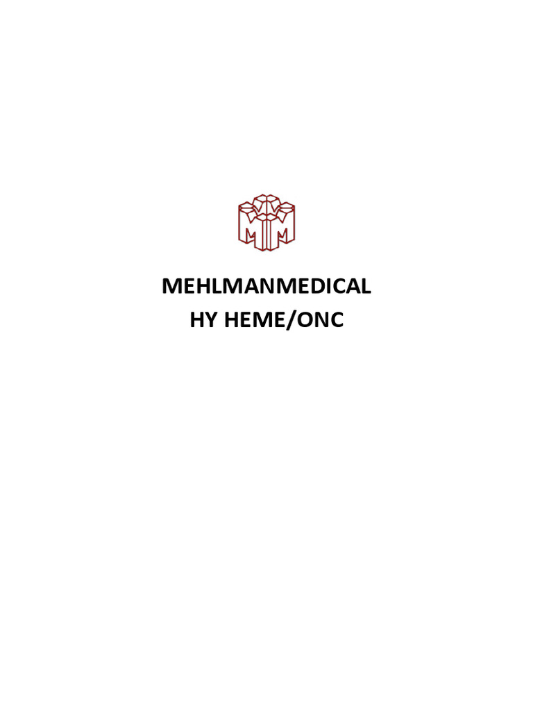 Heme/Onc Essentials for USMLE Success | PDF | Coagulation | Medical ...