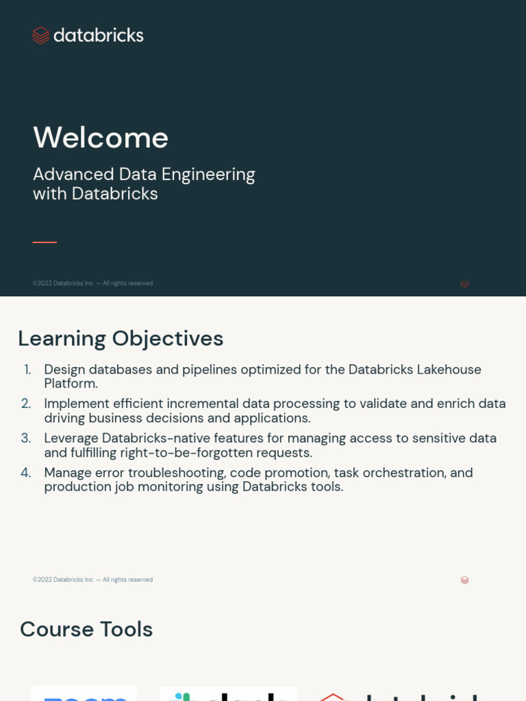 Advanced Data Engineering With Databricks | PDF | Databases | Acid