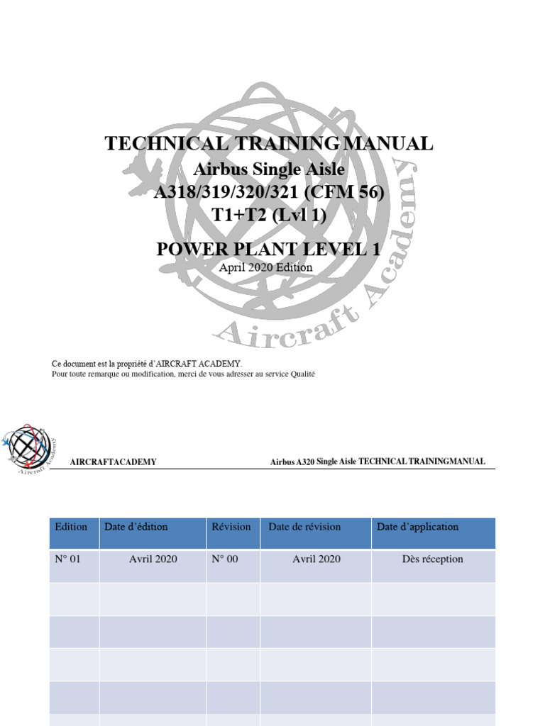 Ttm A320 Cfm 56 Ata 03 Power Plant Level 1 Aa Rc Pdf Transport