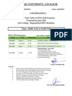 Revised Time Table of B.ed. IVth Semester (For College - Regular - Ex & ATKT-Students) Exam June 20233089