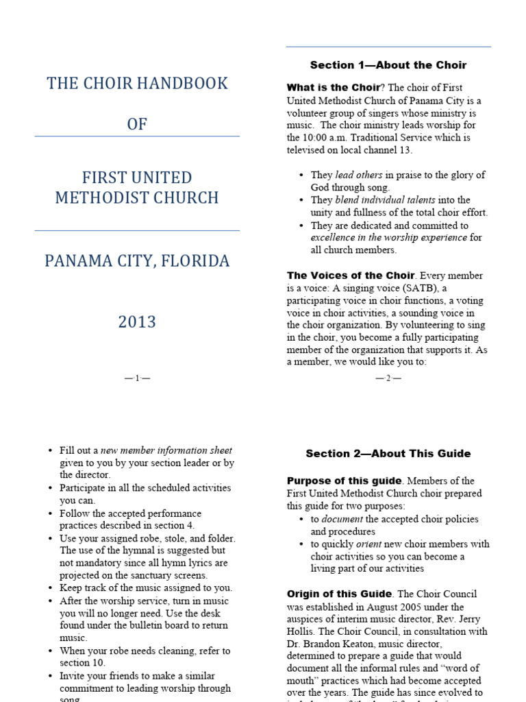 Revised Choir Handbook Booklet 2 Pdf Hymns Choir