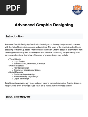 Advanced Graphic Designing Brochure
