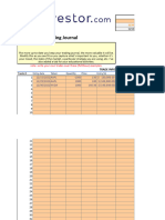 Excel Trading Journal Template
